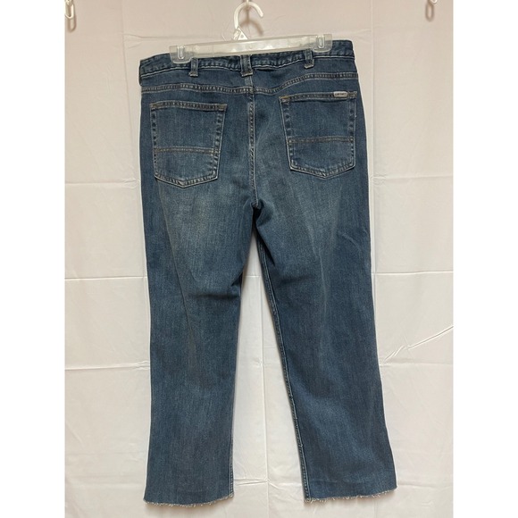 Carhartt Blaine Style Women's Jeans 14 Short Medium Wash Straight Leg Raw hem. - Picture 2 of 6